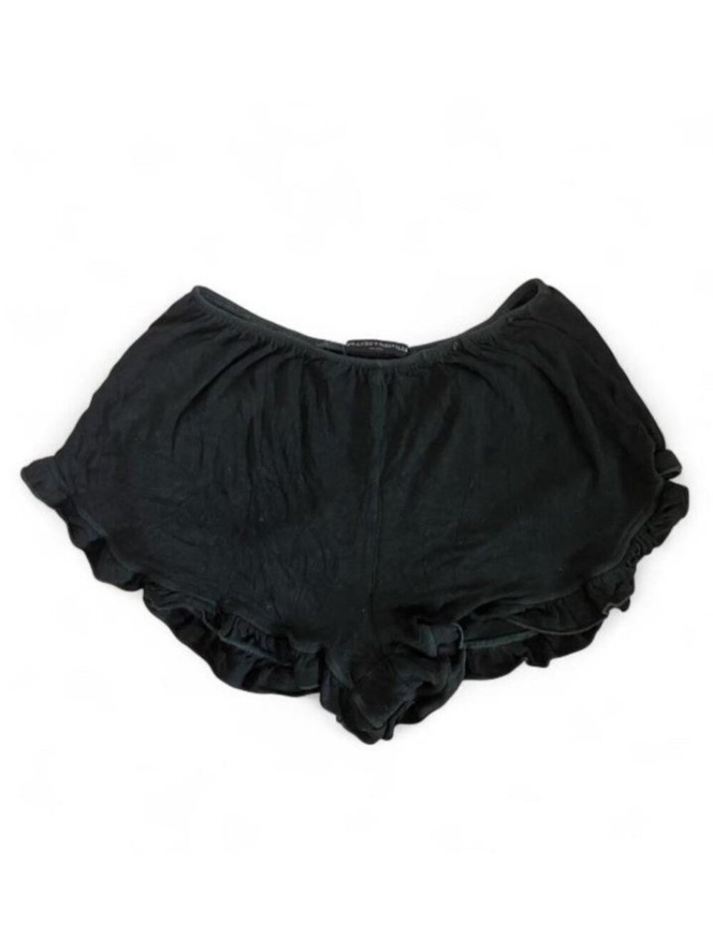 Brandy Melville Black Ruffle Mini Shorts Bloomer Style One Size